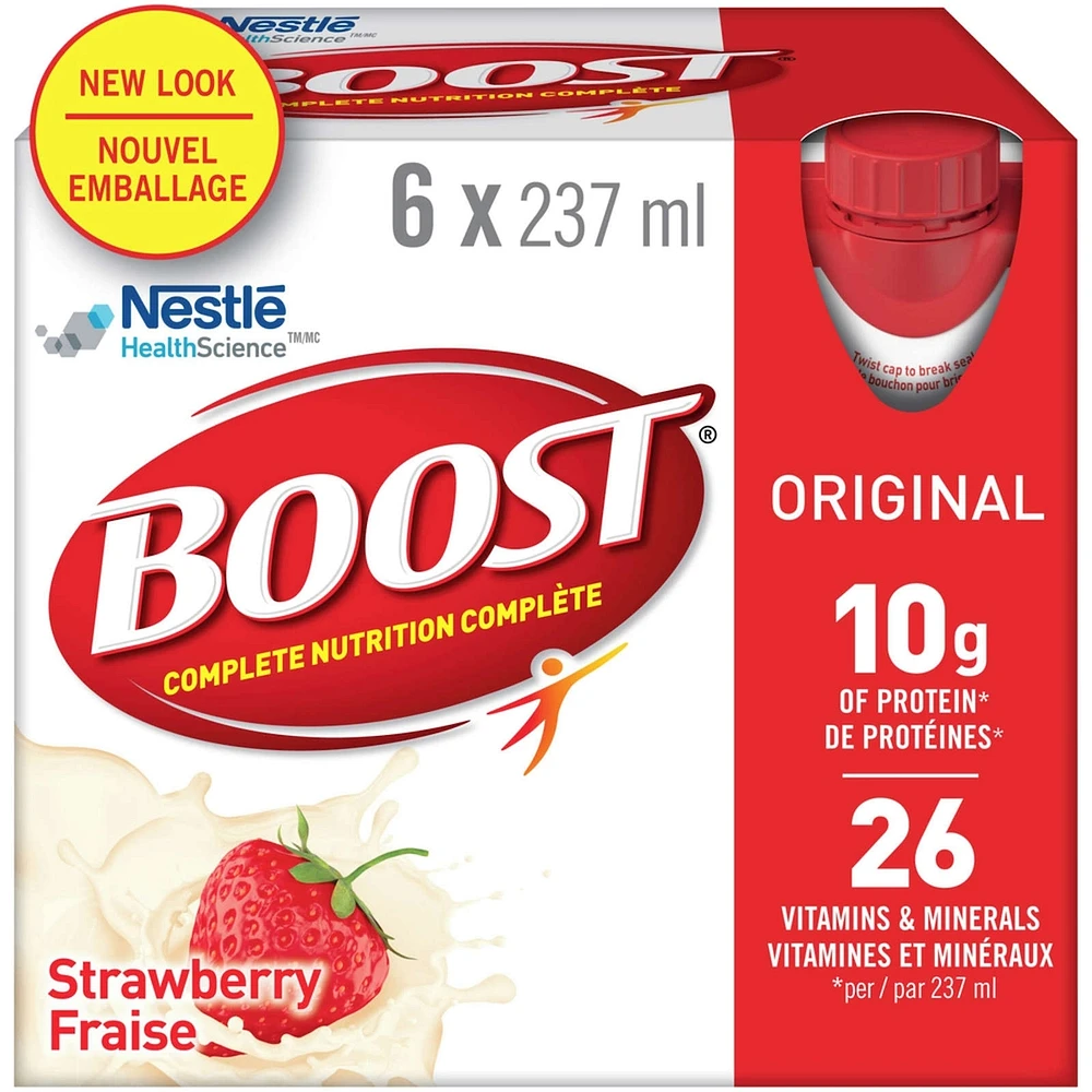 Original Strawberry Meal Replacement Drink, Pack of 6, 6 x 237 ml