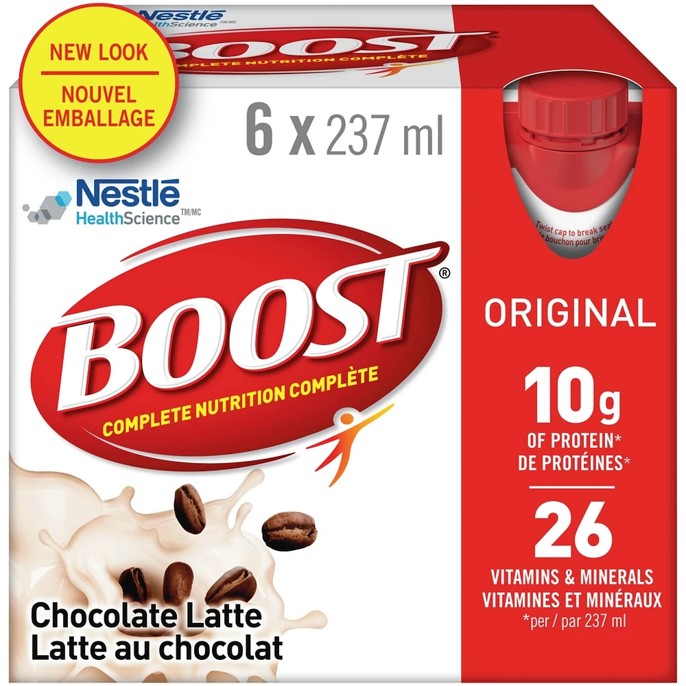 Original Chocolate Latte Meal Replacement Drink, Pack of 6, 6 x 237 ml