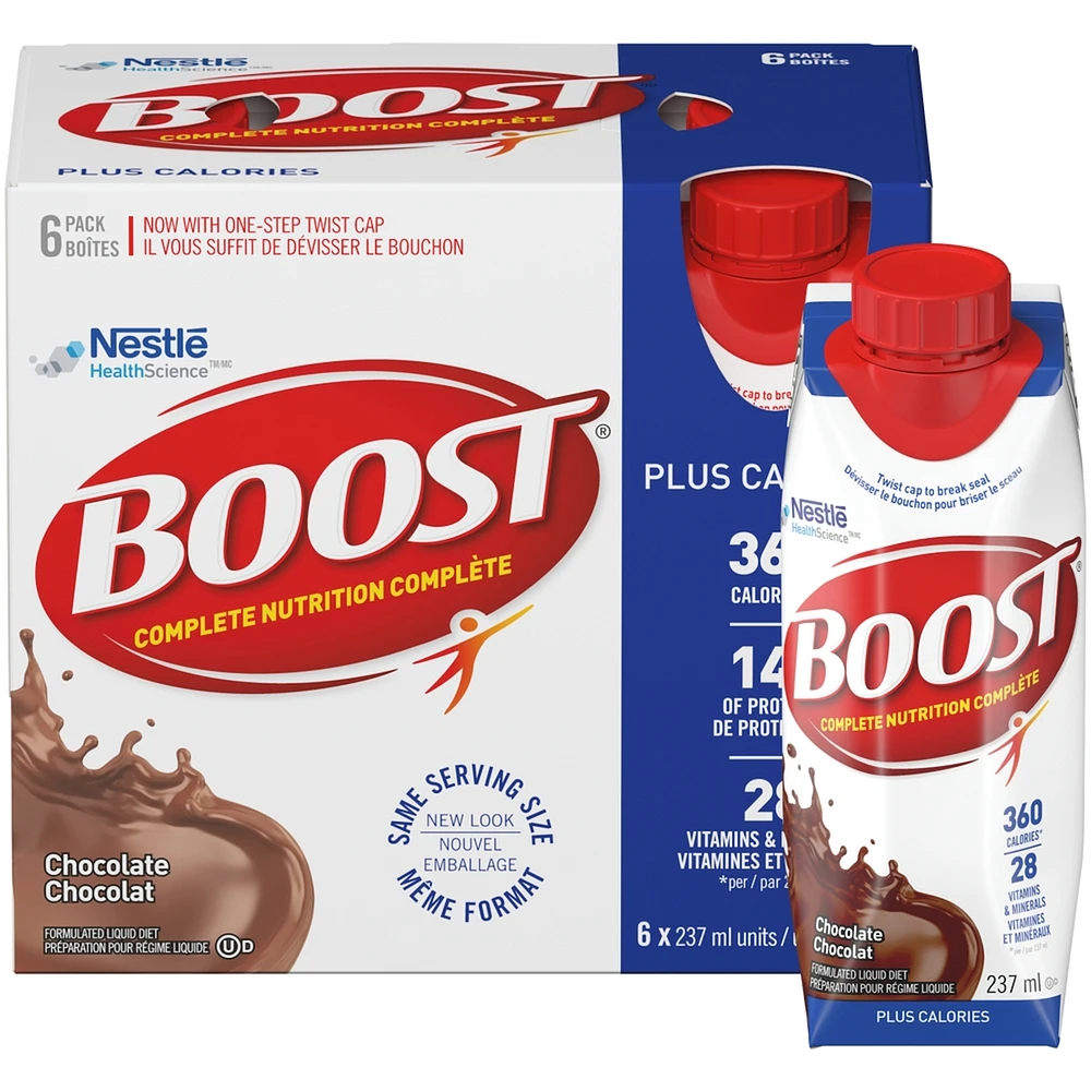 PLUS Calories Chocolate Formulated Liquid Diet Drink, 6 x 237ml