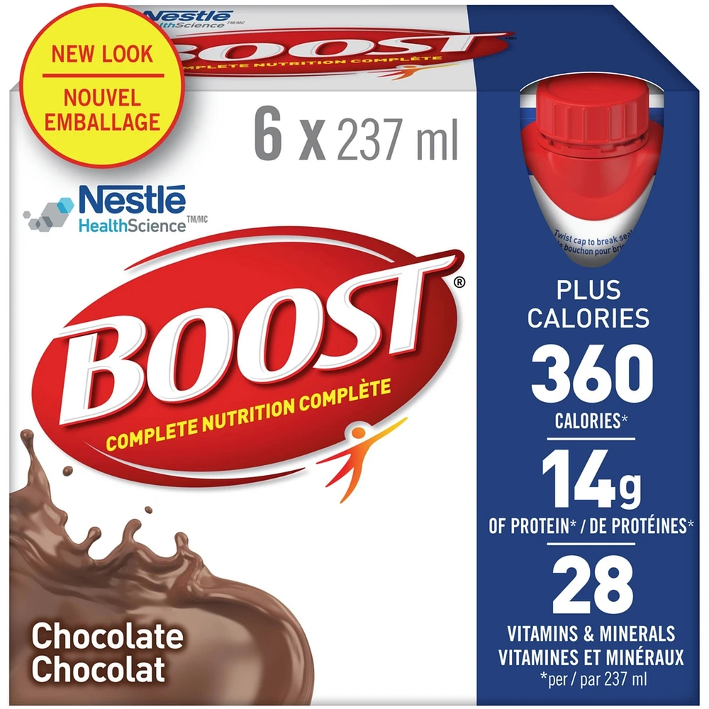 PLUS Calories Chocolate Formulated Liquid Diet Drink, 6 x 237ml