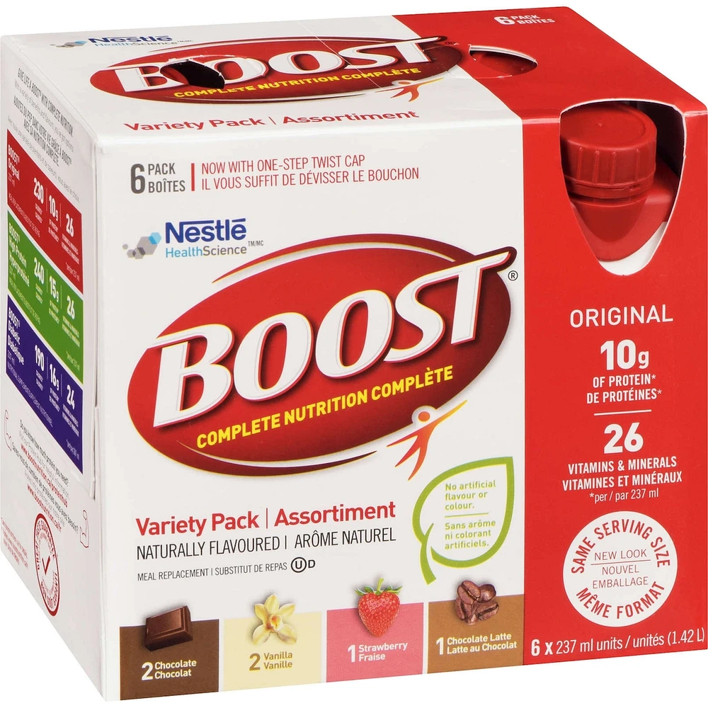 Original Variety Pack Meal Replacement Drink, Pack of 6, 6 x 237 ml