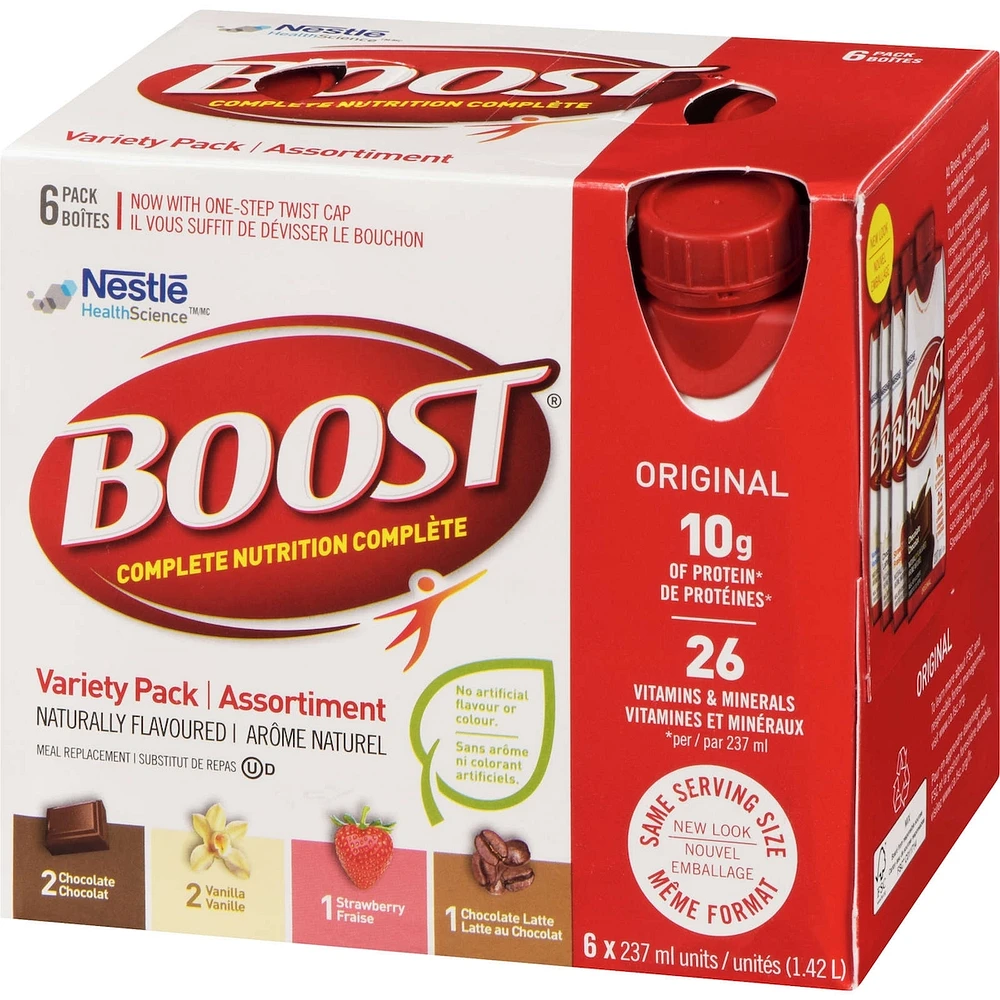 Original Variety Pack Meal Replacement Drink, Pack of 6, 6 x 237 ml
