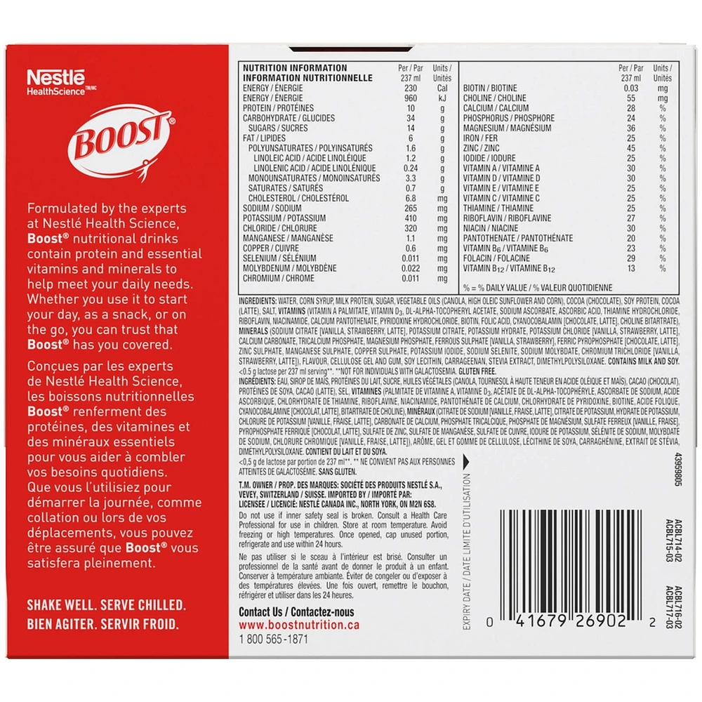 Original Variety Pack Meal Replacement Drink, Pack of 6, 6 x 237 ml