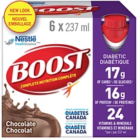 Diabetic Chocolate Nutritional Supplement Drink, Pack of 6, 6 x 237 ml