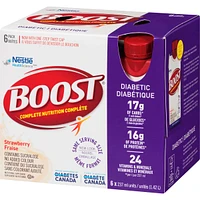 Diabetic Strawberry Nutritional Supplement Drink, Pack of 6, 6 x 237 ml