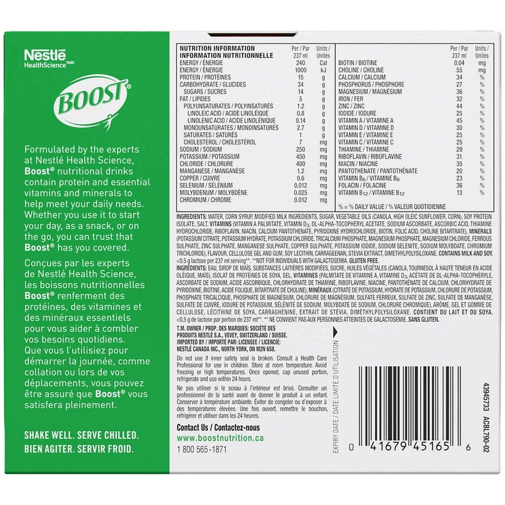 High Protein Vanilla Meal Replacement Drink, Pack of 6, 6 x 237 ml