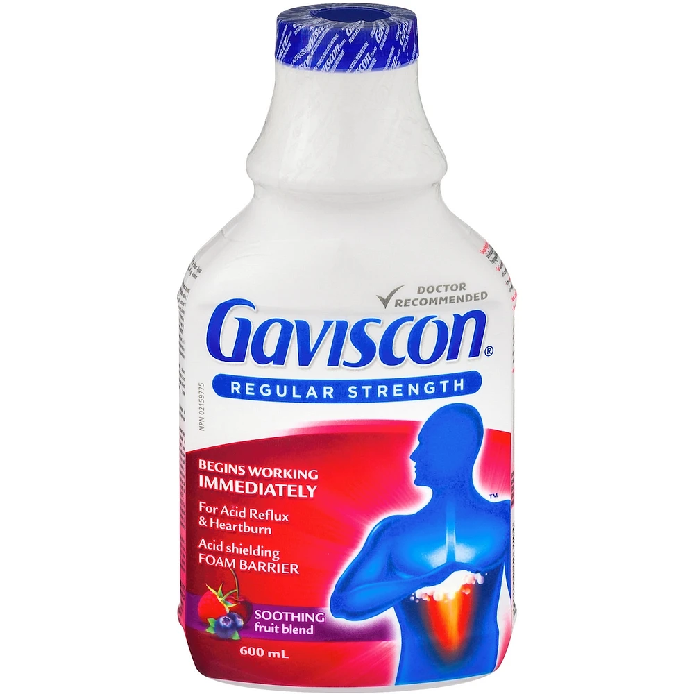 Gaviscon Regular Strength Liquid Soothing Fruit Blend