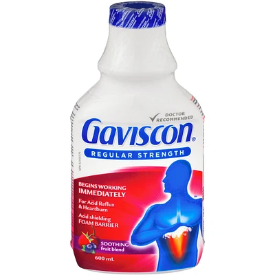Gaviscon Regular Strength Liquid Soothing Fruit Blend