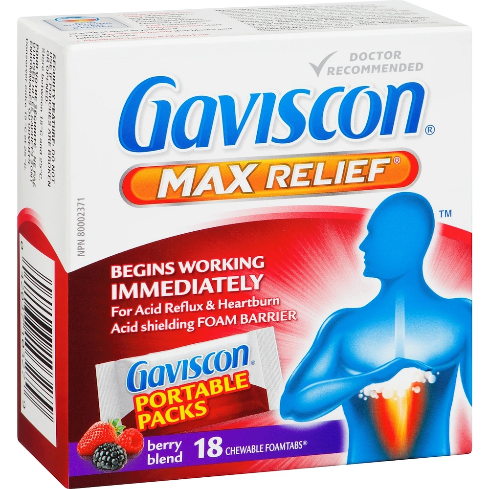 Gaviscon Max Relief Tablet Berry Blend