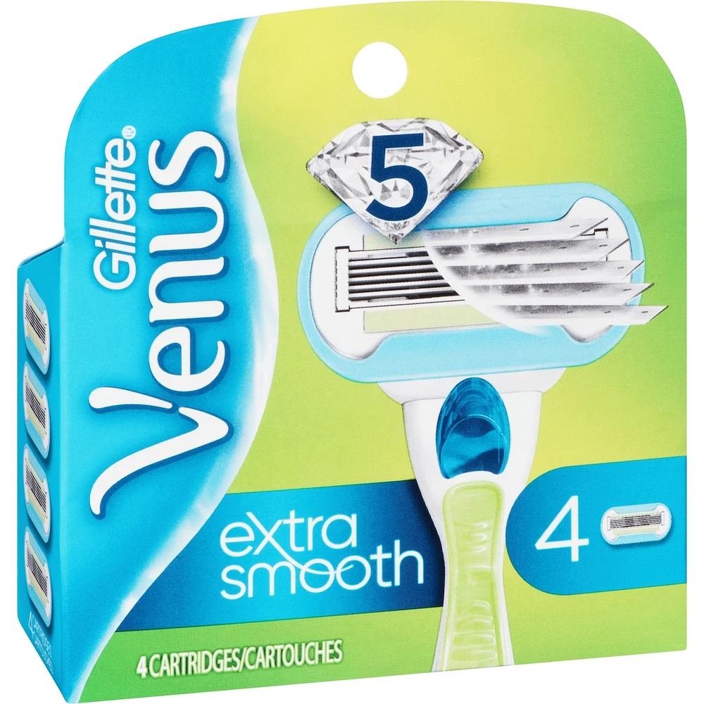 Gillette Venus Extra Smooth Women's Razor Blades, 4 Refills