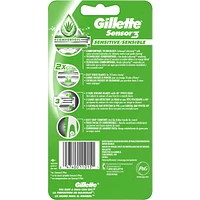 Gillette Sensor3 Sensitive Men's Disposable Razor - 4 Pack