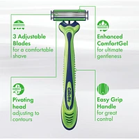 Gillette Sensor3 Sensitive Men's Disposable Razor - 4 Pack