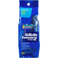 Gillette Sensor2 Plus Men’s Disposable Razors - 10 Pack