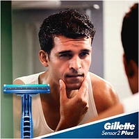 Gillette Sensor2 Plus Men’s Disposable Razors - 10 Pack