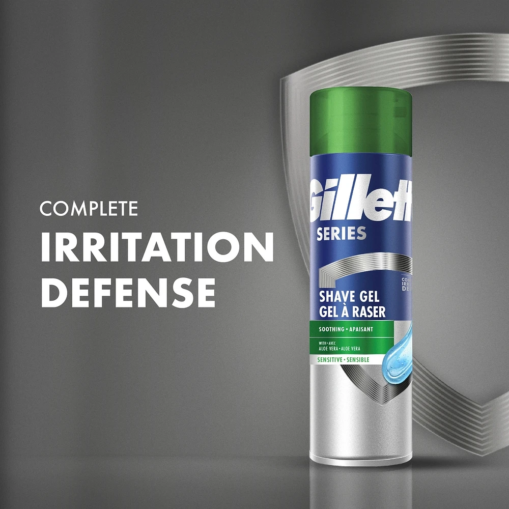 Gillette Series Soothing Shave Gel for men with Aloe Vera, 2.5oz