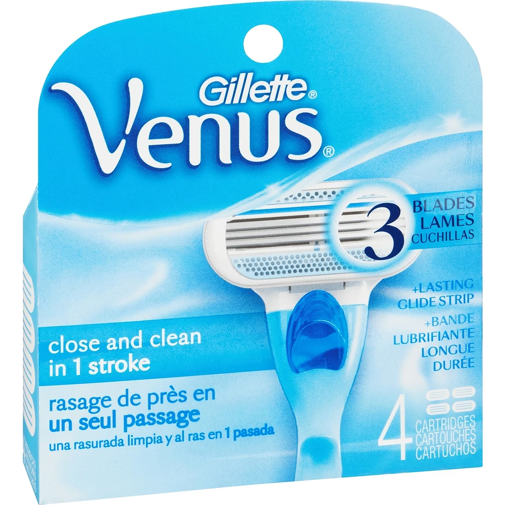 Gillette Venus Women's Razor Blades, 4 Refills