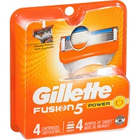 Cartouches de rechange de rasoir Gillette Fusion5 Power pour hommes, cartouches de rasoir, bande lubrifiante, lame de précision