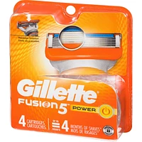 Cartouches de rechange de rasoir Gillette Fusion5 Power pour hommes, cartouches de rasoir, bande lubrifiante, lame de précision