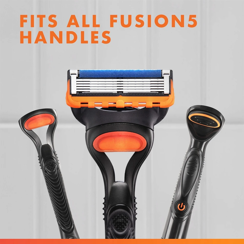 Cartouches de rechange de rasoir Gillette Fusion5 Power pour hommes, cartouches de rasoir, bande lubrifiante, lame de précision