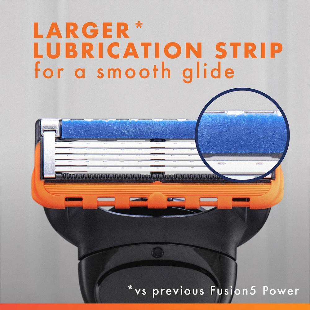Cartouches de rechange de rasoir Gillette Fusion5 Power pour hommes, cartouches de rasoir, bande lubrifiante, lame de précision