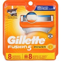 Cartouches de rechange de rasoir Gillette Fusion5 Power pour hommes, cartouches de rasoir, bande lubrifiante, lame de précision