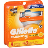 Cartouches de rechange de rasoir Gillette Fusion5 Power pour hommes, cartouches de rasoir, bande lubrifiante, lame de précision