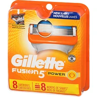 Cartouches de rechange de rasoir Gillette Fusion5 Power pour hommes, cartouches de rasoir, bande lubrifiante, lame de précision