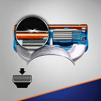 Cartouches de rechange de rasoir Gillette Fusion5 Power pour hommes, cartouches de rasoir, bande lubrifiante, lame de précision