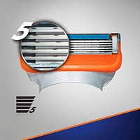 Cartouches de rechange de rasoir Gillette Fusion5 Power pour hommes, cartouches de rasoir, bande lubrifiante, lame de précision