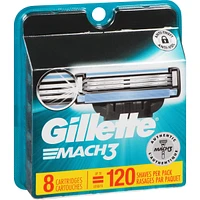 Gillette Mach3 Men's Razor Blades, 8 Refills