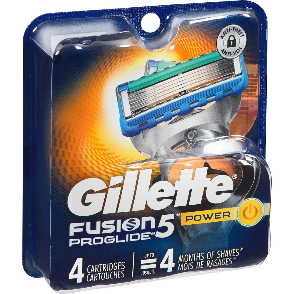 Cartouches de rechange de rasoir Gillette Fusion5 ProGlide Power pour hommes, cartouches de rasoir pour manche Flex-pivot, cartouches à 5 lames de rasoir