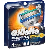 Cartouches de rechange de rasoir Gillette Fusion5 ProGlide Power pour hommes, cartouches de rasoir pour manche Flex-pivot, cartouches à 5 lames de rasoir