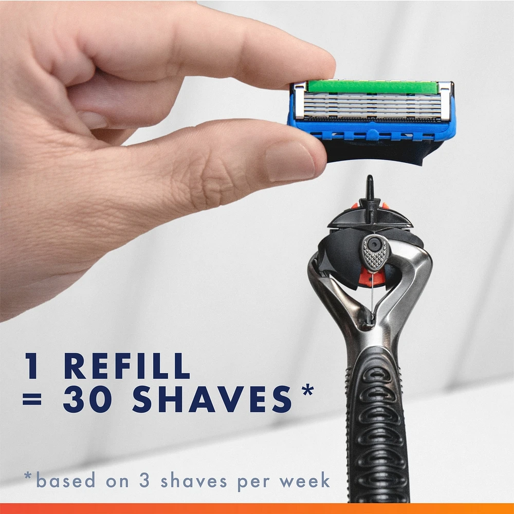 Cartouches de rechange de rasoir Gillette Fusion5 ProGlide Power pour hommes, cartouches de rasoir pour manche Flex-pivot, cartouches à 5 lames de rasoir