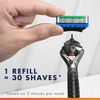 Cartouches de rechange de rasoir Gillette Fusion5 ProGlide Power pour hommes, cartouches de rasoir pour manche Flex-pivot, cartouches à 5 lames de rasoir