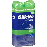 Gillette Series Shave Gel Sensitive Twin Pack 14 Oz