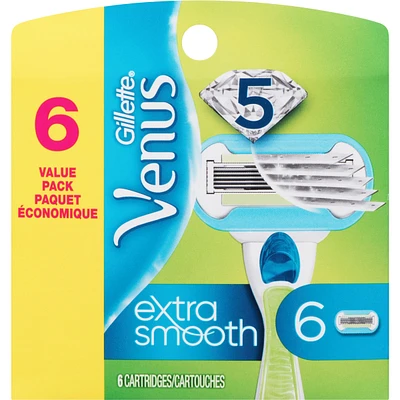 Gillette Venus Extra Smooth Women's Razor Blade, 6 Refills