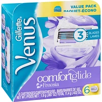 Gillette Venus ComfortGlide Freesia Scented Women's Razor Blades, 6 Refills