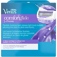 Gillette Venus ComfortGlide Freesia Scented Women's Razor Blades, 6 Refills