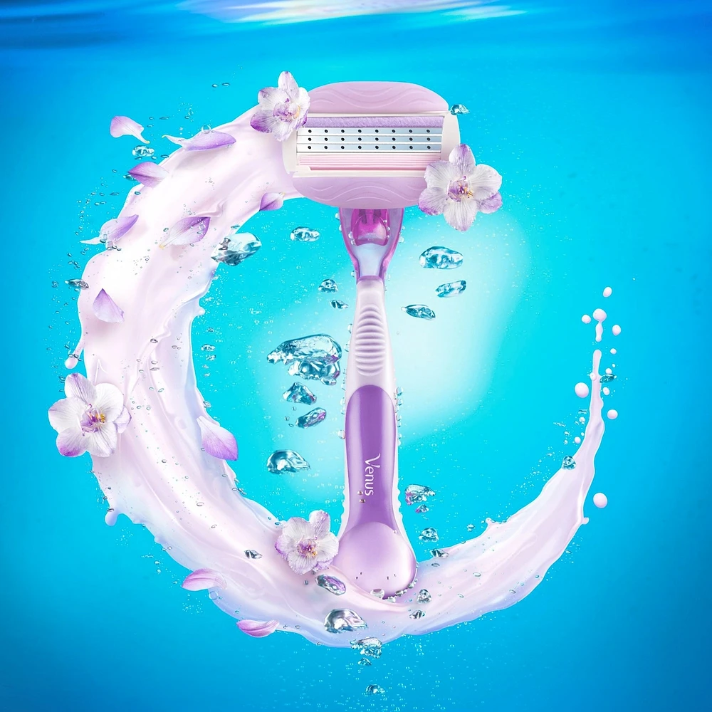 Gillette Venus ComfortGlide Freesia Scented Women's Razor Blades, 6 Refills