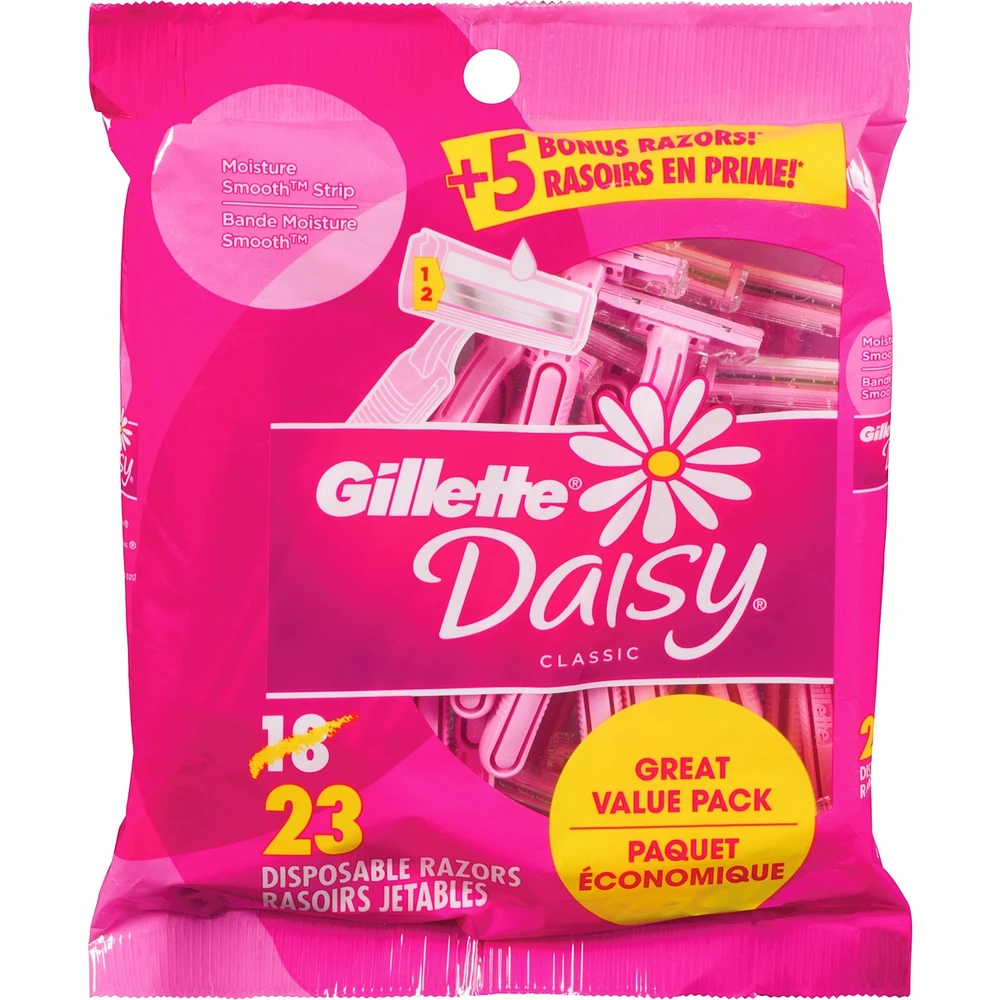 Gillette Daisy Classic Women's Disposable Razor - 18 Pack