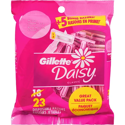 Gillette Daisy Classic Women's Disposable Razor - 18 Pack