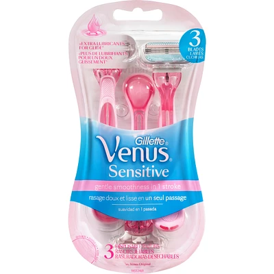 Gillette Venus Sensitive Women's Disposable Razors - 3 Pack
