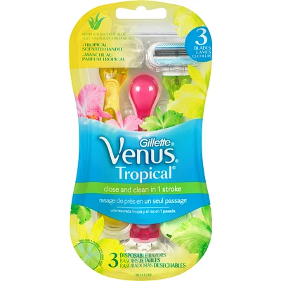 Gillette Venus Tropical Women's Disposable Razors - 3 Pack