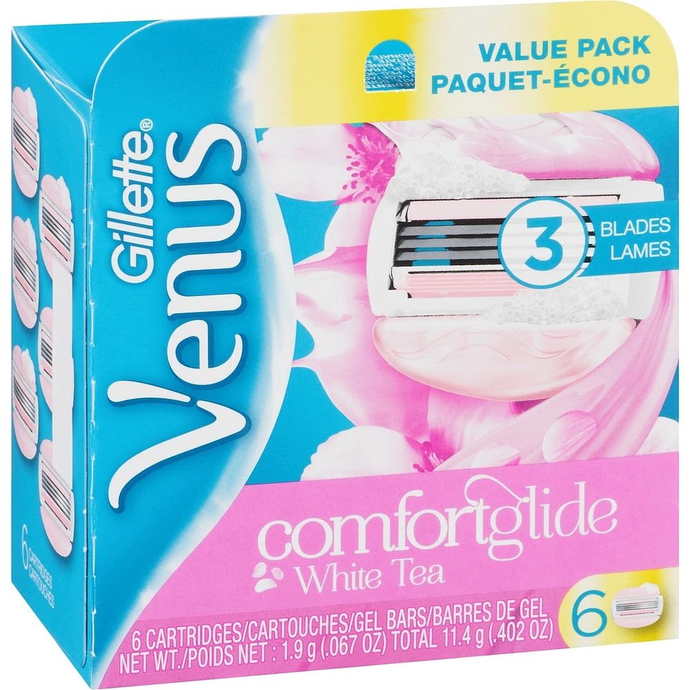 Lames de rasoir Venus ComfortGlide au parfum de thé blanc