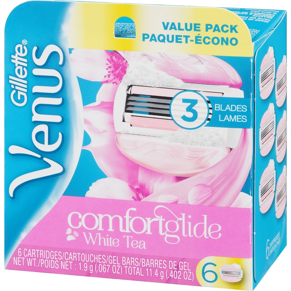 Lames de rasoir Venus ComfortGlide au parfum de thé blanc