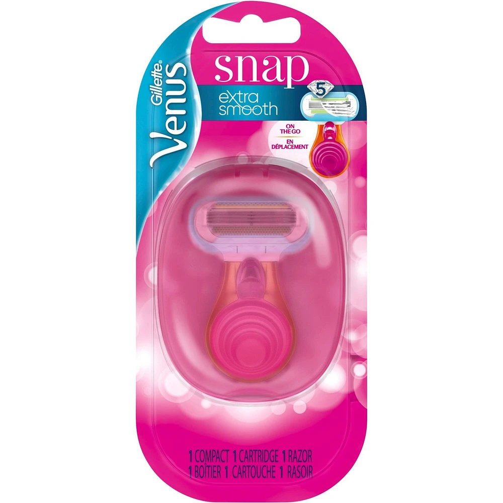 Gillette Venus Snap with Extra Smooth Women's Razor Handle + 1 Blade Refill