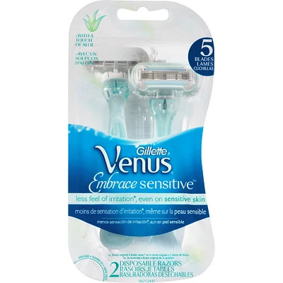 Gillette Venus Extra Smooth Sensitive Women's Disposable Razors - 2 Pack
