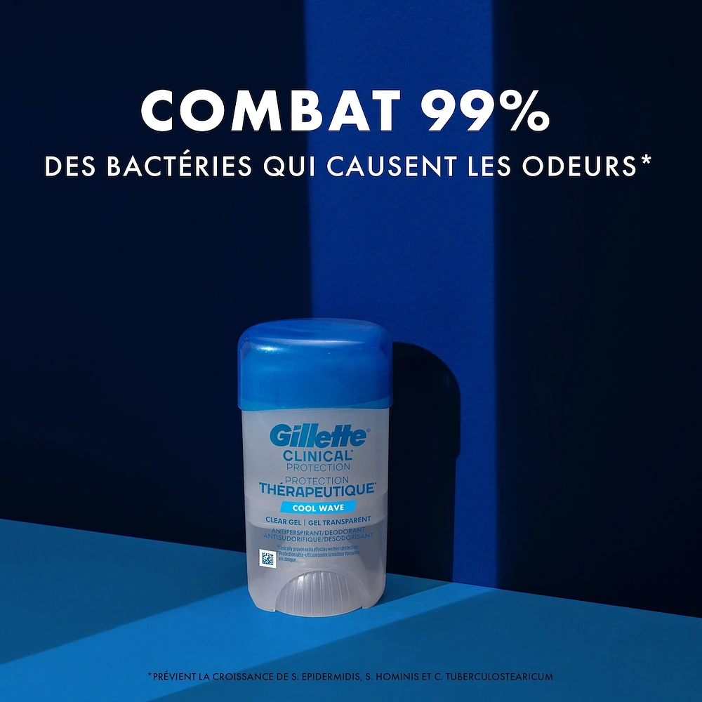 Gillette Clinical Protection Cool Wave Clear Gel Anti-Perspirant/Deodorant, 45 g