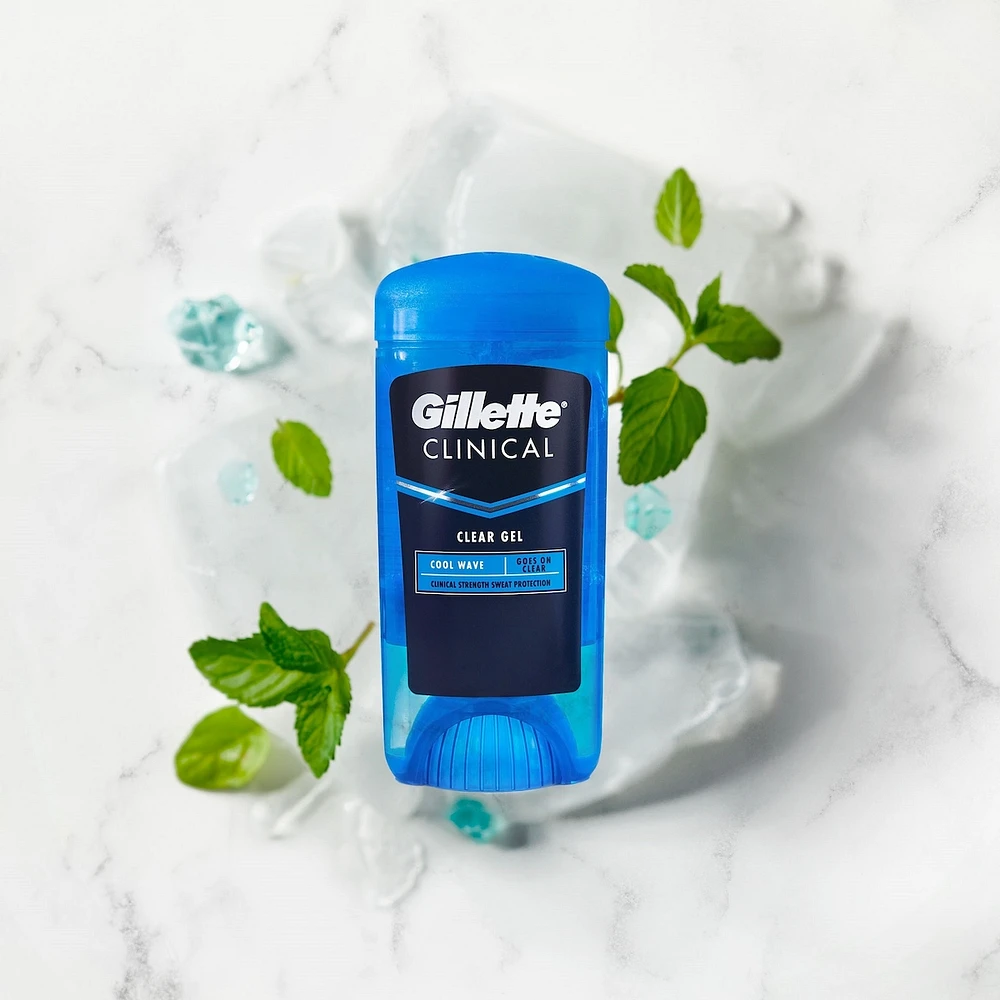 Gillette Clinical Protection Cool Wave Clear Gel Anti-Perspirant/Deodorant, 45 g