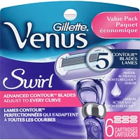 Gillette Venus Swirl  Women's Razor Blade Refills, 6 Refills